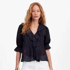 Madewell Ruffled Puff Sleeve Top